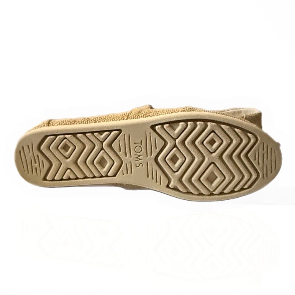 TOMS Earthwise Tan Slip-On Flats | Sustainable Casual Canvas Shoes - Picture 5 of 6
